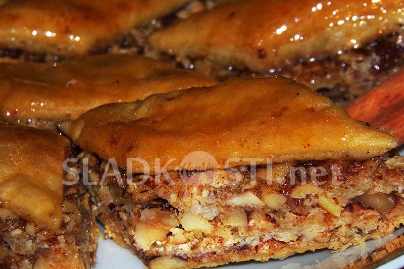 Baklava z listového těsta