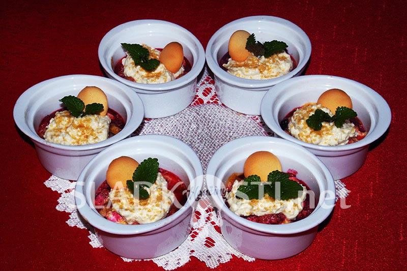 Brûlée z míchaného ovoce