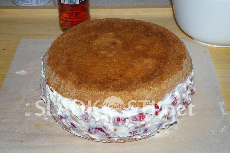 Jahodový dort s krémem Mascarpone