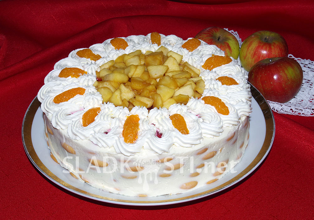 Malakov s jablky v karamelu