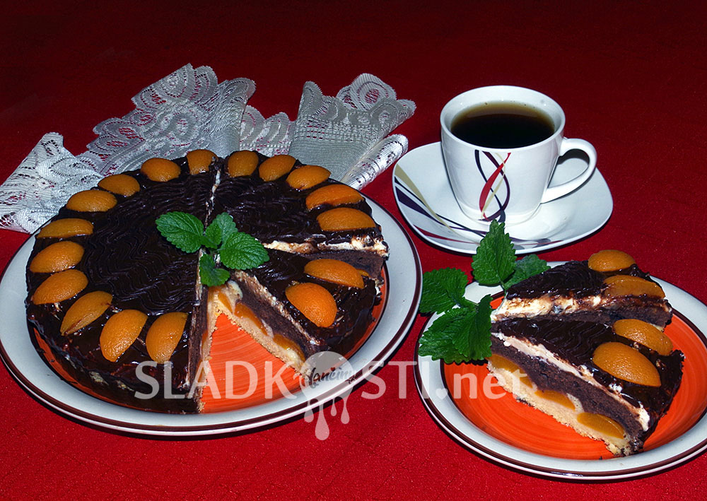 Meruňkový koláč „Dunajské vlny“