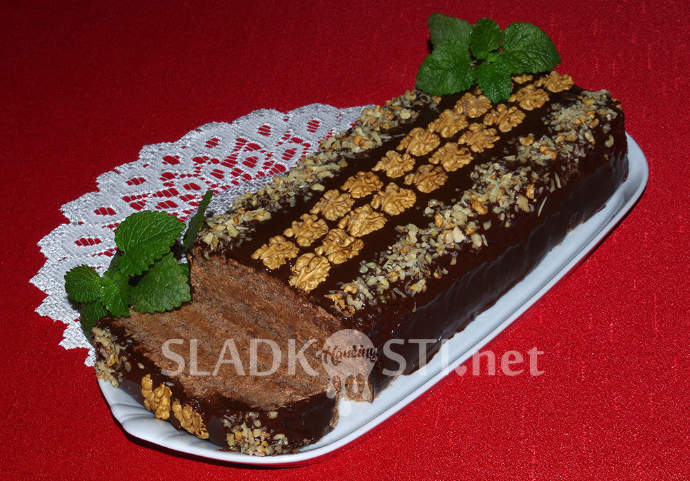 Ořechové řezy s Nutellou