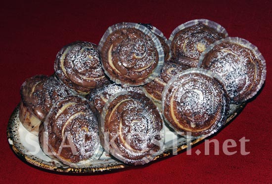 Olejové muffiny s oříškovým krémem